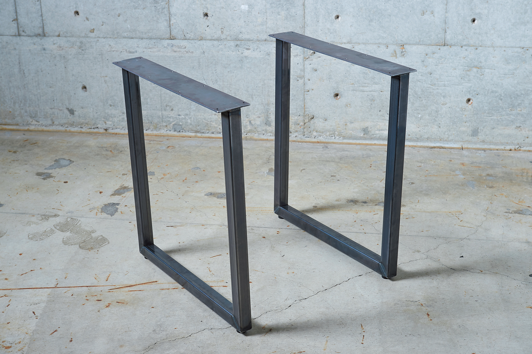 table iron legs double square 無塗装品